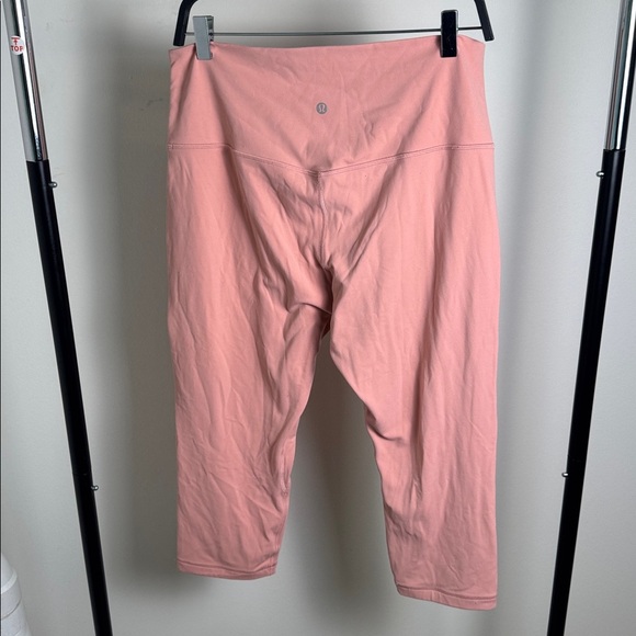 Lululemon Athletica Pink Peach Athletic Align Crop Capri Leggings Size 14 - Picture 3 of 6